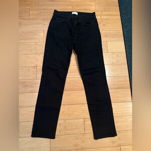 Favorite Daughter Black Erin Straight Leg Jeans